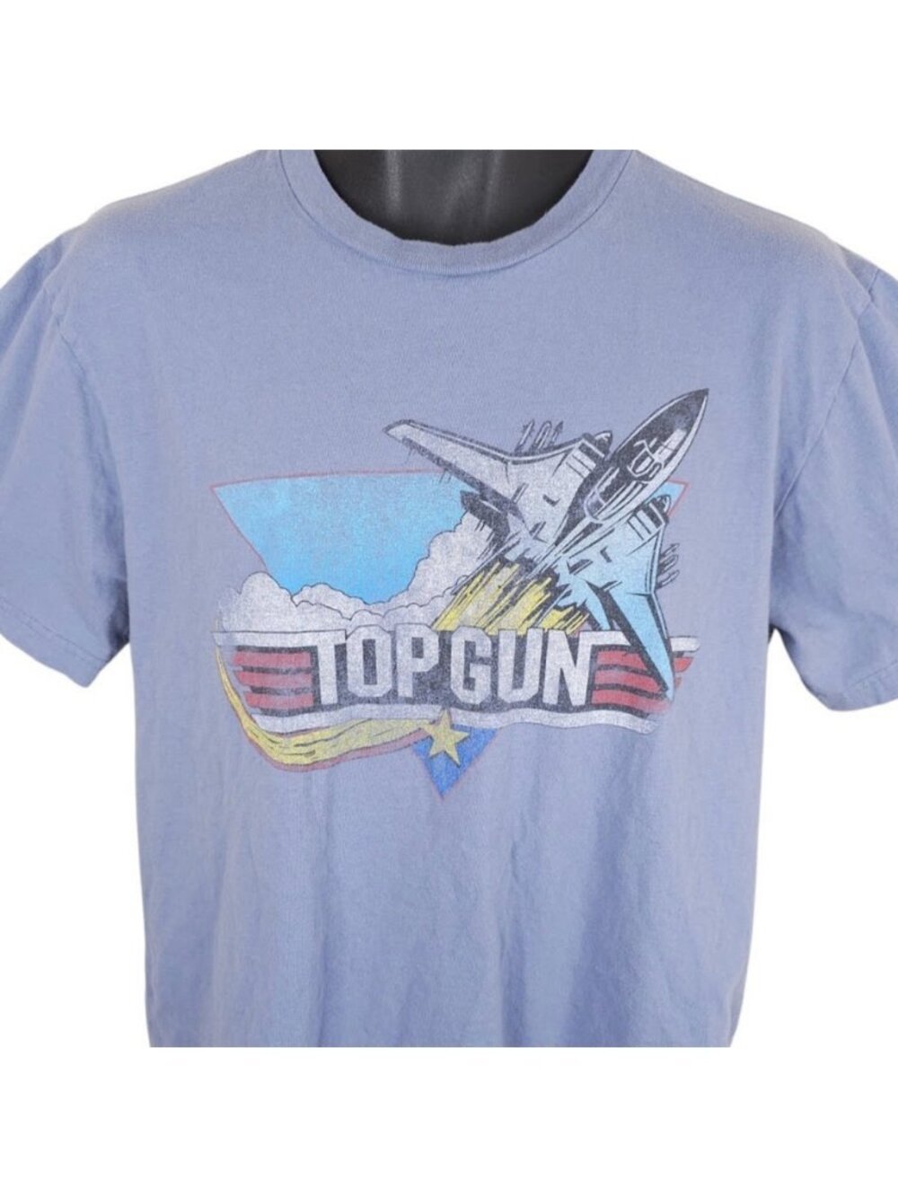 Top Gun T Shirt Mens Size Medium Blue 80s Retro Movie Tee RELAXED Fit